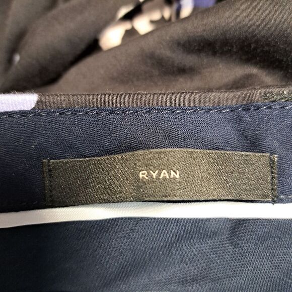 Banana Republic Womens Black Blue Floral Ryan Straight Leg Casual Pants Size 8 - Picture 6 of 7